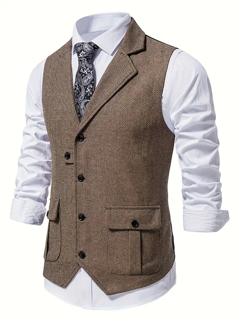 Herrenblazer mit Fischgrätenmuster für elegante Anlässe – Elias