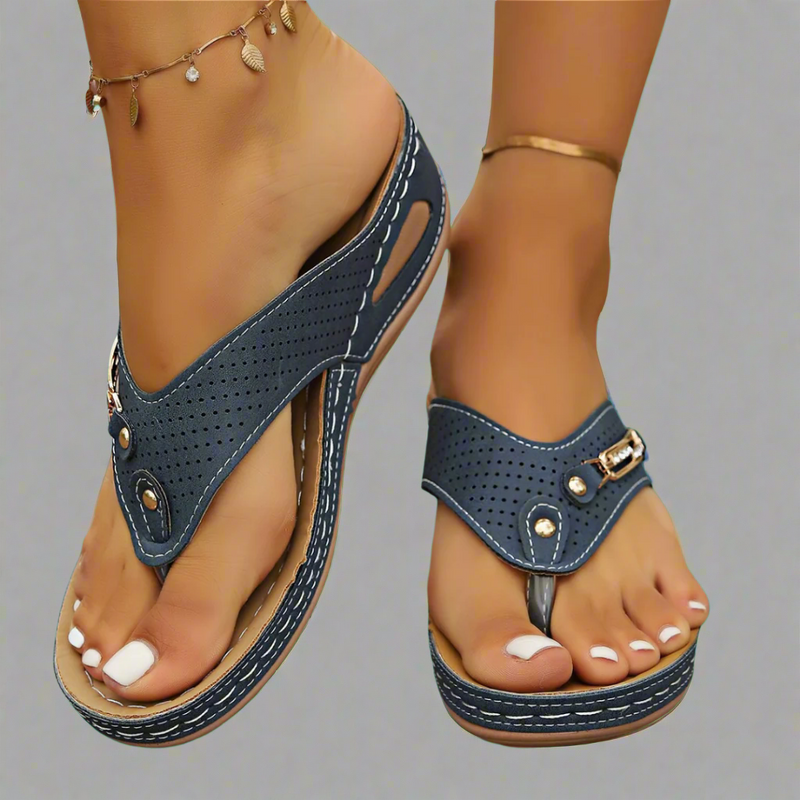 Bequeme Damen Retro-Sandalen mit Fußgewölbeunterstützung – Novelia