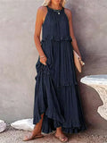 Sommerkleid Neckholder A-Linie Luftig Boho – Feliora
