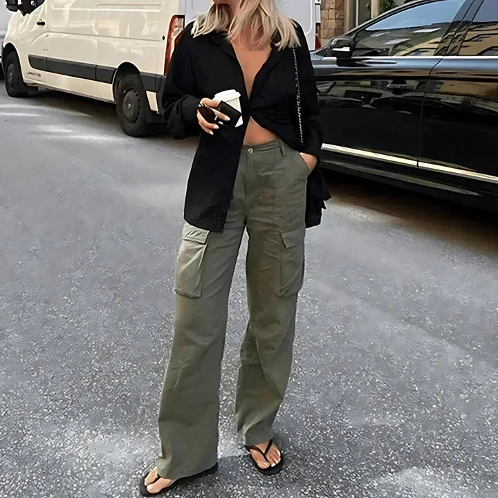 Damen Cargohose mit verstellbarem Beinabschluss – Travira
