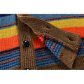 Herren Strickmantel Warm Leicht Elegant Streifen – Velcor