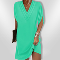 V-Ausschnitt Kleid Damen mit Bauchversteck Stil – Thaleia