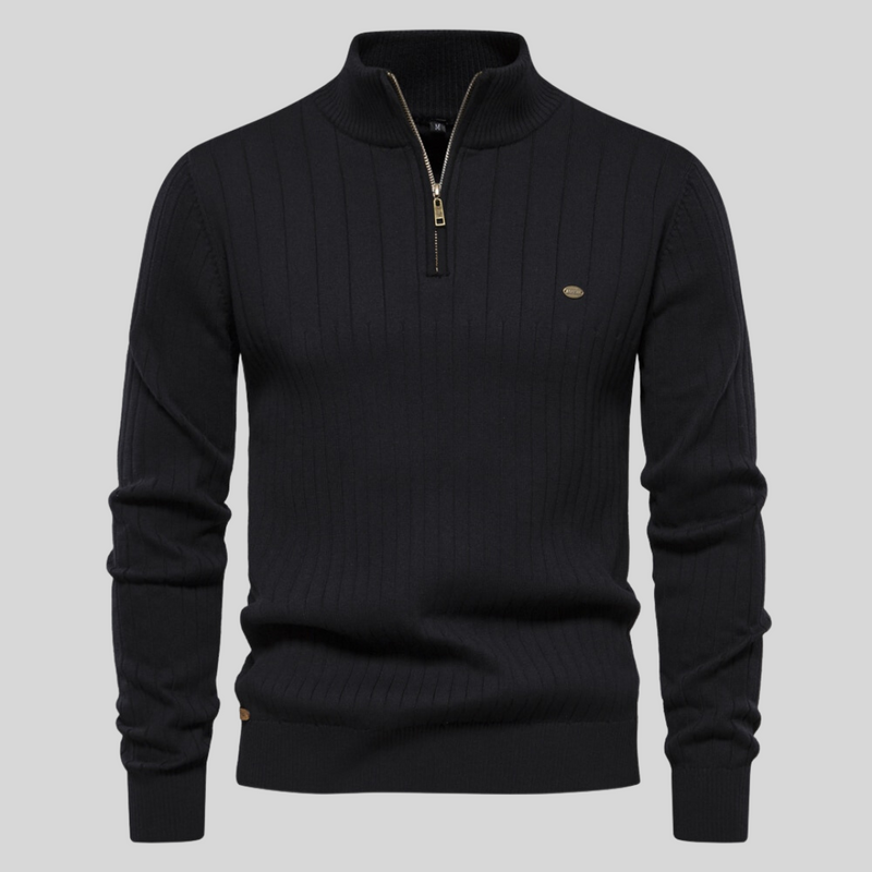 Herren Strickpullover Winter Warm Elegant mit Reißverschluss – Casper