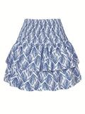 Damen-Midi-Rock mit geraffter Taille – Amelia