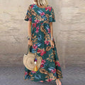 Blumen Maxikleid Elegant Sommer Luftig Damen – Marilena