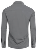 Schwarzes Herrenhemd Elegant Slim Langarm – Alviro