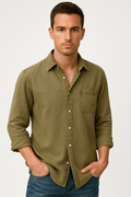 Herren Leinenhemd Langarm – Elegant & Casual Look von Elvion