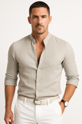 Leinenhemd Unisex Elegant Sommer Atmungsaktiv – Mike