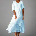 Baumwoll Langkleid Damen Elegant Sommer Look – Mila