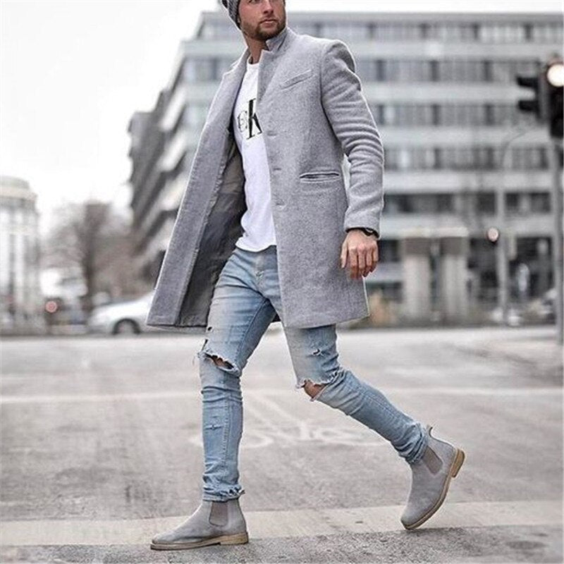 Eleganter Wollmantel für Herren – Damian