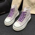 High-Top Canvas-Sneaker in Bonbonfarben – Emilia