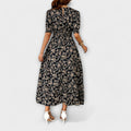 Sommerkleid Damen Blumenprint Midi für Hochzeit – Amelia