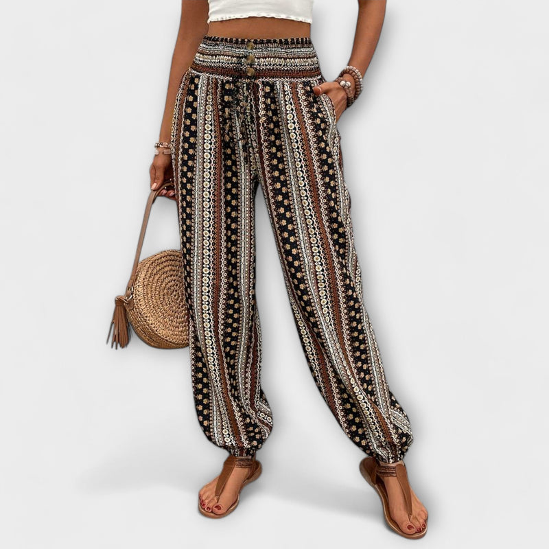 Damen Hose Ethno Muster Elegant Alltag Look – Senalya