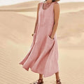 Voluminöses Damenkleid mit Taschen Look – Lenarya