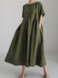 Elegantes Maxikleid mit kurzen Ärmeln für Damen – Mireya