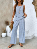 Zweiteiler Damen Set mit Pflanzenmuster Sommer – Elorina