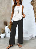 Zweiteiler Damen Set mit Pflanzenmuster Sommer – Elorina