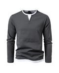 Langärmliges Henley Shirt für Herren – Ralf