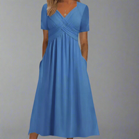 Sommerliches Damen-Maxikleid mit femininer Passform – Mia