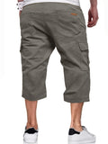 Dreiviertel Cargohose Herren Baumwolle bequem Alltag – Travano