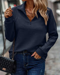 Damen V-Ausschnitt Pullover elegant bequem – Liane