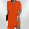 V-Ausschnitt Kleid Damen mit Bauchversteck Stil – Thaleia