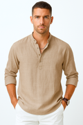 Leinenhemd Herren Slim Fit Atmungsaktiv Elegant Sommerhemd – Lasse