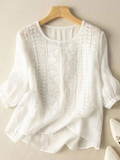 Boho Bluse Damen Bestickt Locker Elegant – Florencea