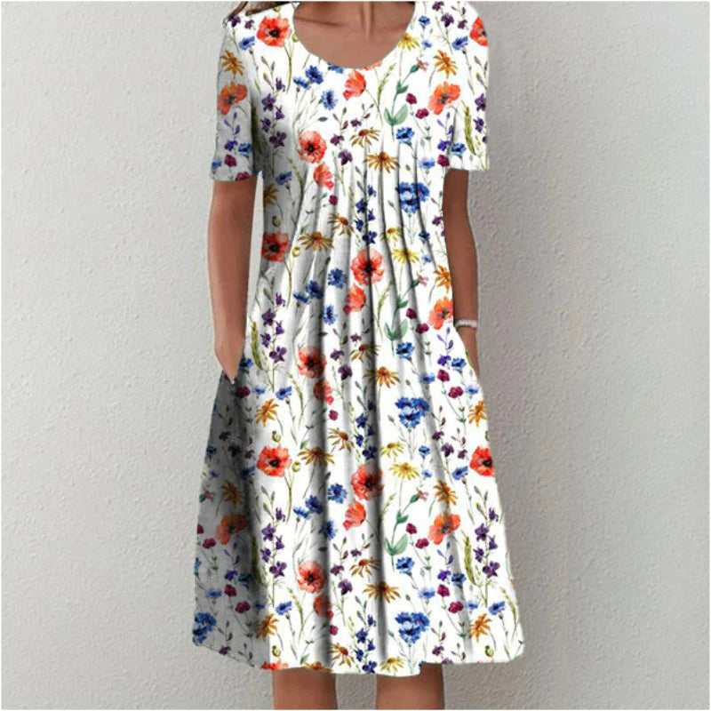 Baumwollkleid Damen mit elegantem Schnitt – Elayra