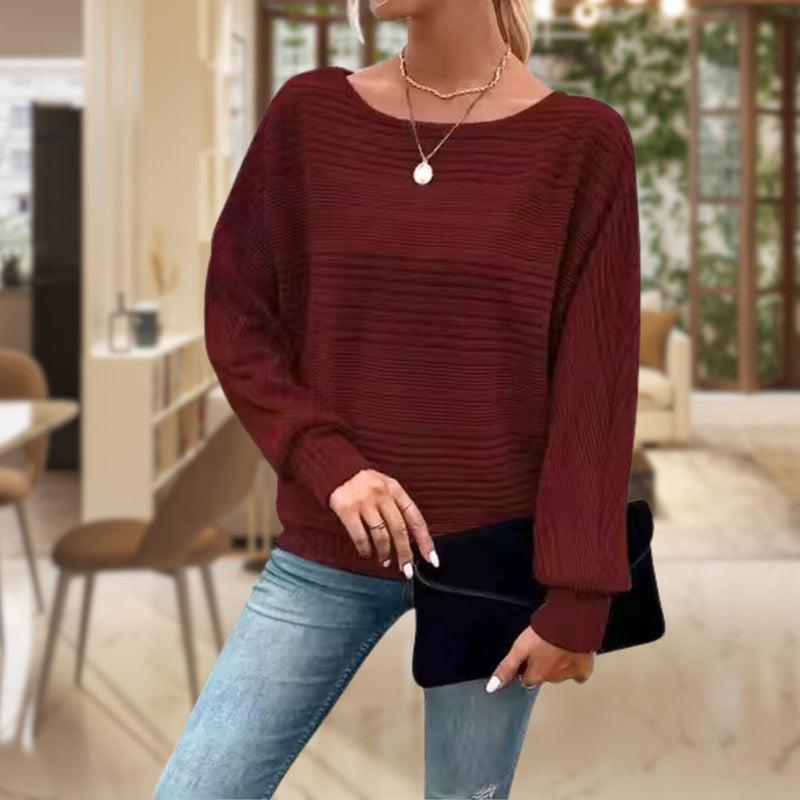 Strukturierter Damen Pullover Weich Modern Look – Velmora