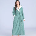 Warmer Flanell Damen Bademantel mit Kapuze & Taschen – Lena
