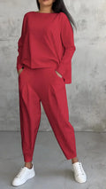 Damen Zweiteiler Set Weich Elegant Lounge Look – Amelise