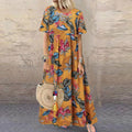 Blumen Maxikleid Elegant Sommer Luftig Damen – Marilena