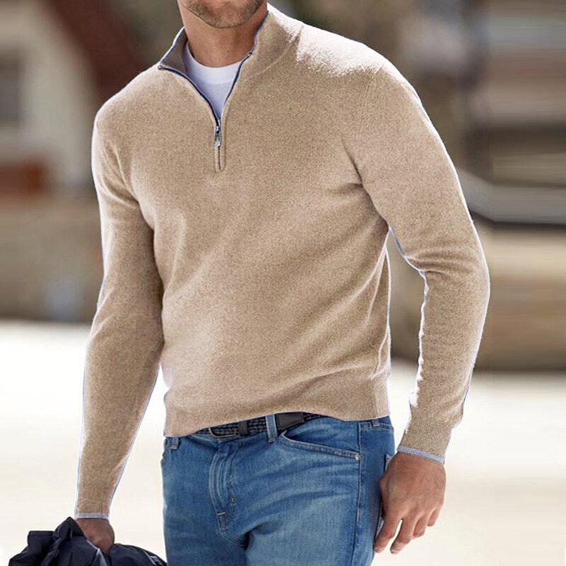 Warmer Winterpullover mit Reißverschluss für Herren – Norbert