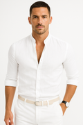 Leinenhemd Unisex Elegant Sommer Atmungsaktiv – Mike
