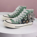 High-Top Canvas-Sneaker mit Blumenmuster für Damen – Sophia