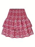 Verspielter Midi-Rock mit geraffter Taille – Amelia