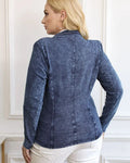 Eleganter Denim-Anzug mit Baumwoll-Details – Antie