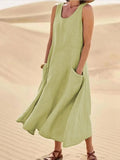 Voluminöses Damenkleid mit Taschen Look – Lenarya
