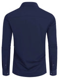 Schwarzes Herrenhemd Elegant Slim Langarm – Alviro
