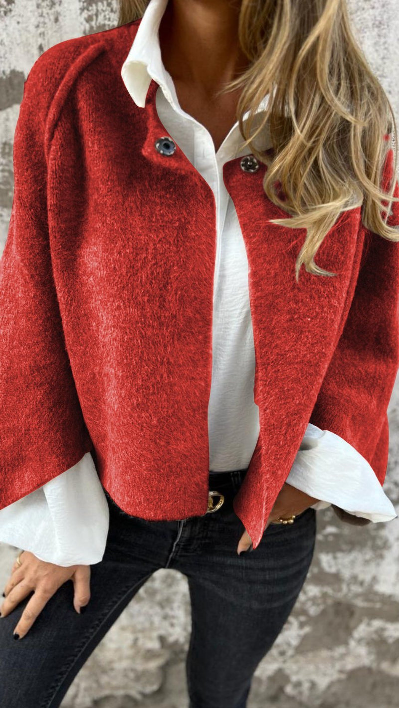 Damen Wollmantel mit klassischem Design und Komfort – Olivia