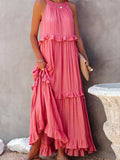Sommerkleid Neckholder A-Linie Luftig Boho – Feliora