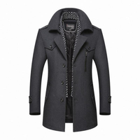 Herren Wintermantel mit Reißverschlusskragen und Slim Fit – Dan