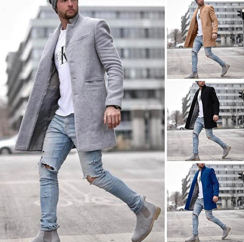 Eleganter Wollmantel für Herren – Damian