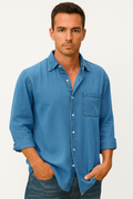 Herren Leinenhemd Langarm – Elegant & Casual Look von Elvion