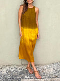 Ärmelloses Maxikleid mit Farbverlauf und Schlitz – Lilya