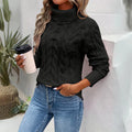 Rollkragen Zopfstrickpullover Damen Winterlook – Giorgia