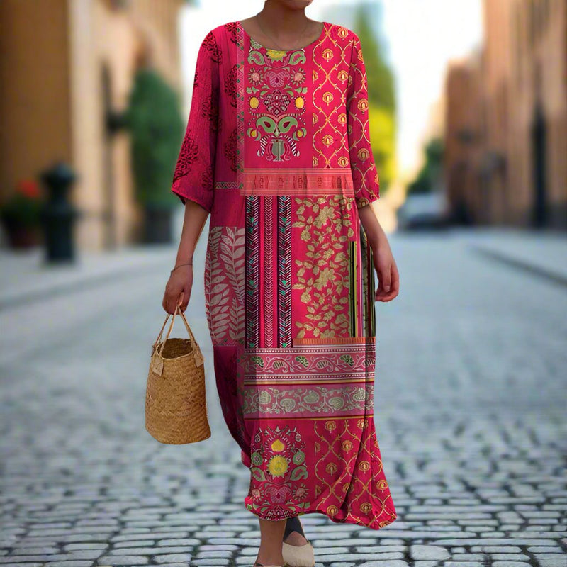 Ethno Maxikleid mit Muster für Damen – Malika