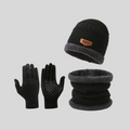 Winter Set Damen Mütze Schal Handschuhe aus Wolle – Alvara