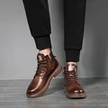 Herren Schnürstiefel Vintage Leder mit Reißverschluss – Elias